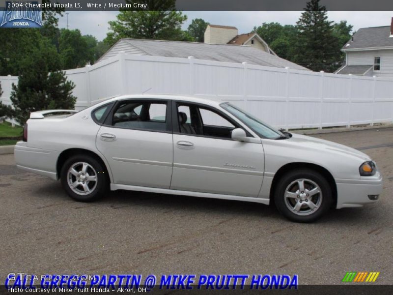 White / Medium Gray 2004 Chevrolet Impala LS