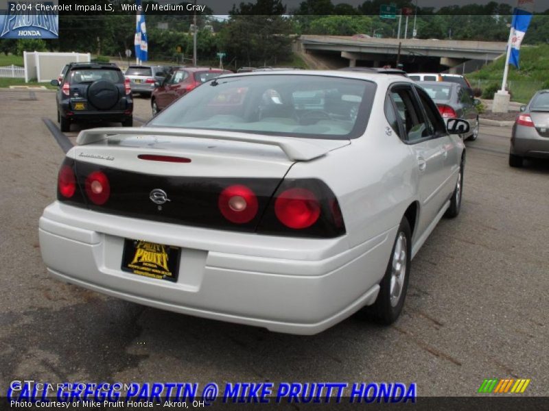 White / Medium Gray 2004 Chevrolet Impala LS
