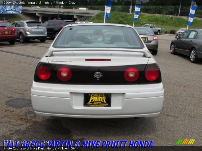 White / Medium Gray 2004 Chevrolet Impala LS