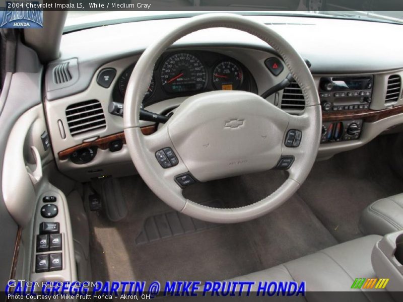 White / Medium Gray 2004 Chevrolet Impala LS
