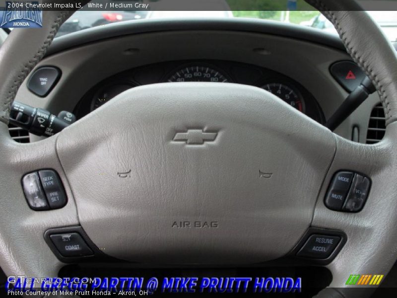 White / Medium Gray 2004 Chevrolet Impala LS