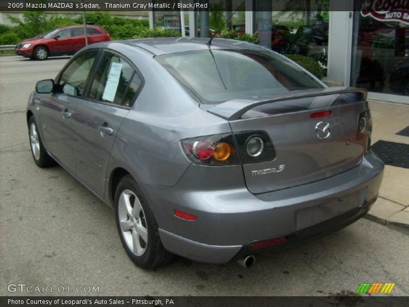 Titanium Gray Metallic / Black/Red 2005 Mazda MAZDA3 s Sedan
