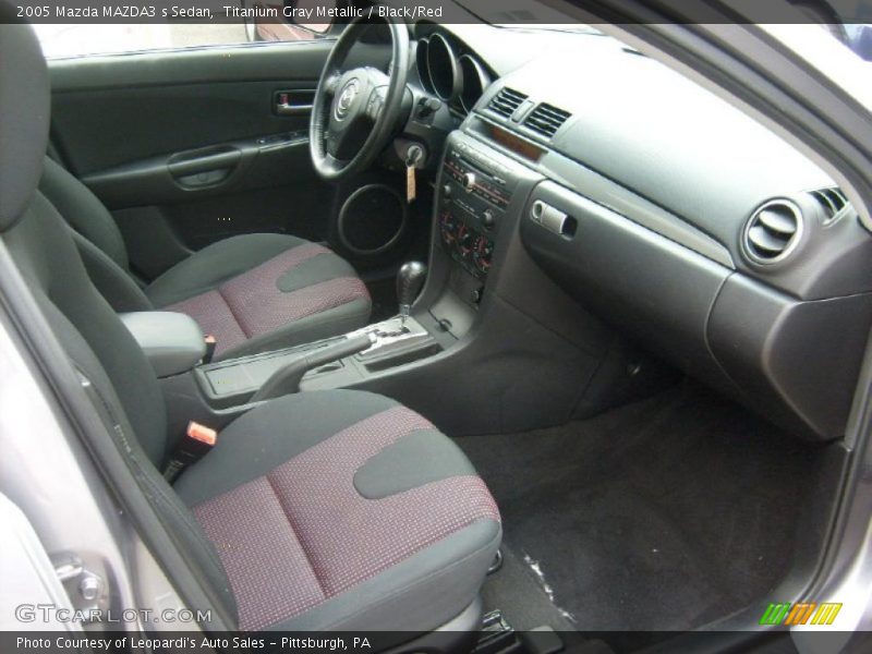 Titanium Gray Metallic / Black/Red 2005 Mazda MAZDA3 s Sedan