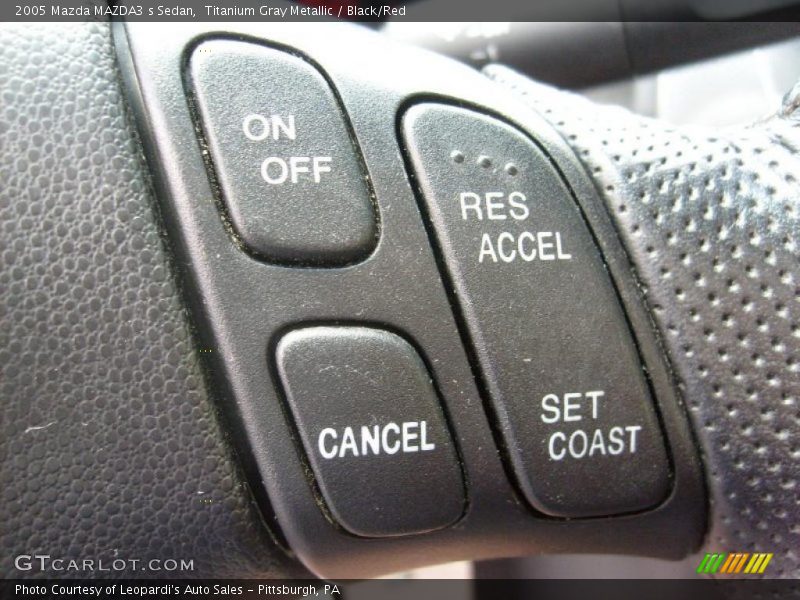 Titanium Gray Metallic / Black/Red 2005 Mazda MAZDA3 s Sedan