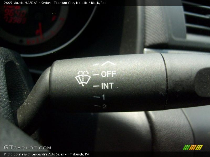 Titanium Gray Metallic / Black/Red 2005 Mazda MAZDA3 s Sedan