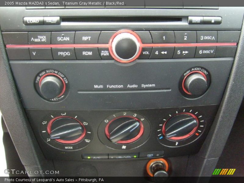 Titanium Gray Metallic / Black/Red 2005 Mazda MAZDA3 s Sedan