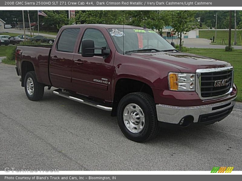 Dark Crimson Red Metallic / Very Dark Cashmere/Light Cashmere 2008 GMC Sierra 2500HD SLT Z71 Crew Cab 4x4