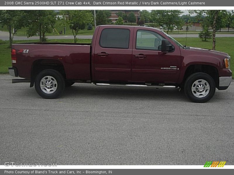 Dark Crimson Red Metallic / Very Dark Cashmere/Light Cashmere 2008 GMC Sierra 2500HD SLT Z71 Crew Cab 4x4