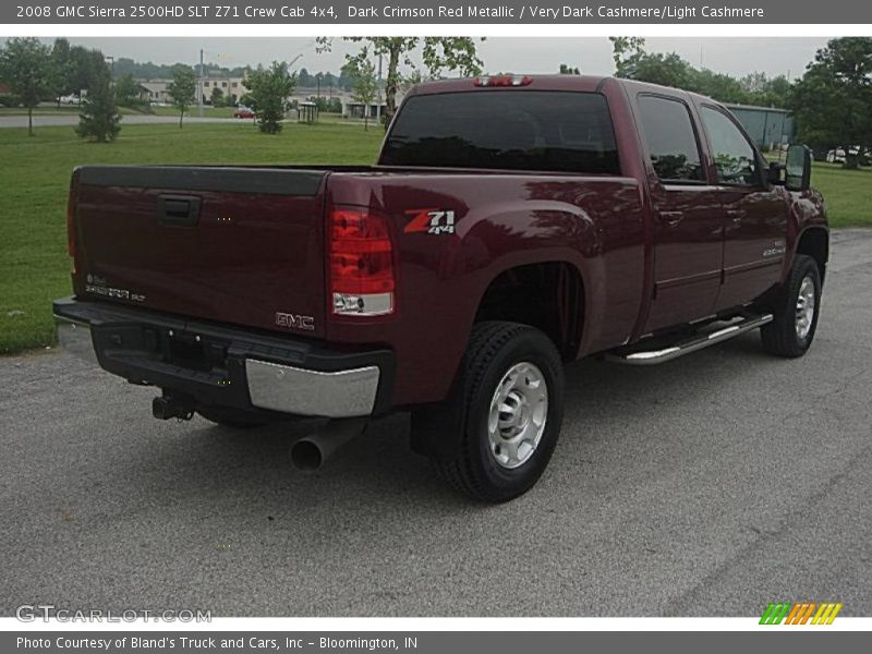 Dark Crimson Red Metallic / Very Dark Cashmere/Light Cashmere 2008 GMC Sierra 2500HD SLT Z71 Crew Cab 4x4