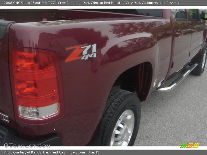Dark Crimson Red Metallic / Very Dark Cashmere/Light Cashmere 2008 GMC Sierra 2500HD SLT Z71 Crew Cab 4x4