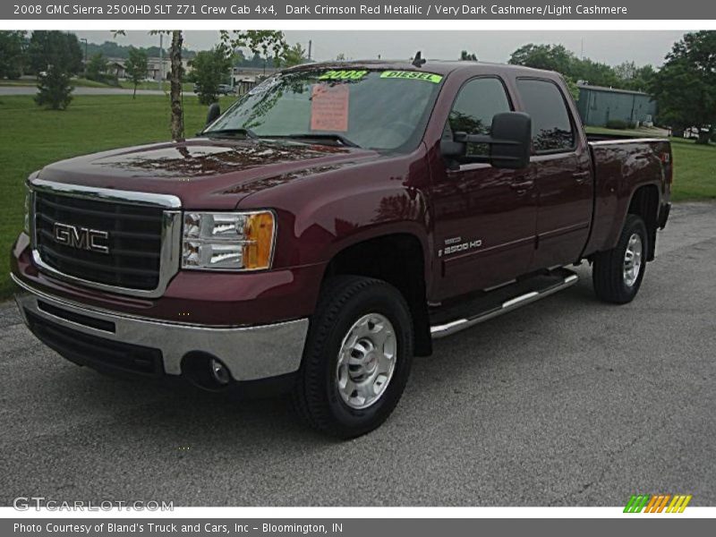 Dark Crimson Red Metallic / Very Dark Cashmere/Light Cashmere 2008 GMC Sierra 2500HD SLT Z71 Crew Cab 4x4