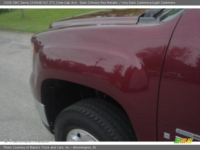 Dark Crimson Red Metallic / Very Dark Cashmere/Light Cashmere 2008 GMC Sierra 2500HD SLT Z71 Crew Cab 4x4