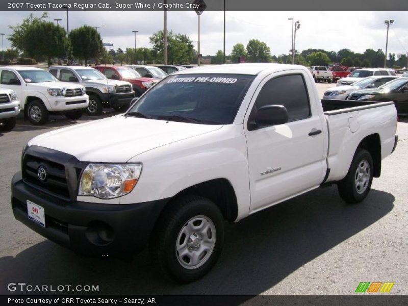 Super White / Graphite Gray 2007 Toyota Tacoma Regular Cab