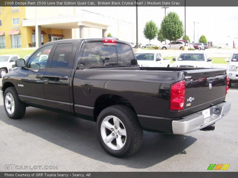 Brilliant Black Crystal Pearl / Medium Slate Gray 2008 Dodge Ram 1500 Lone Star Edition Quad Cab