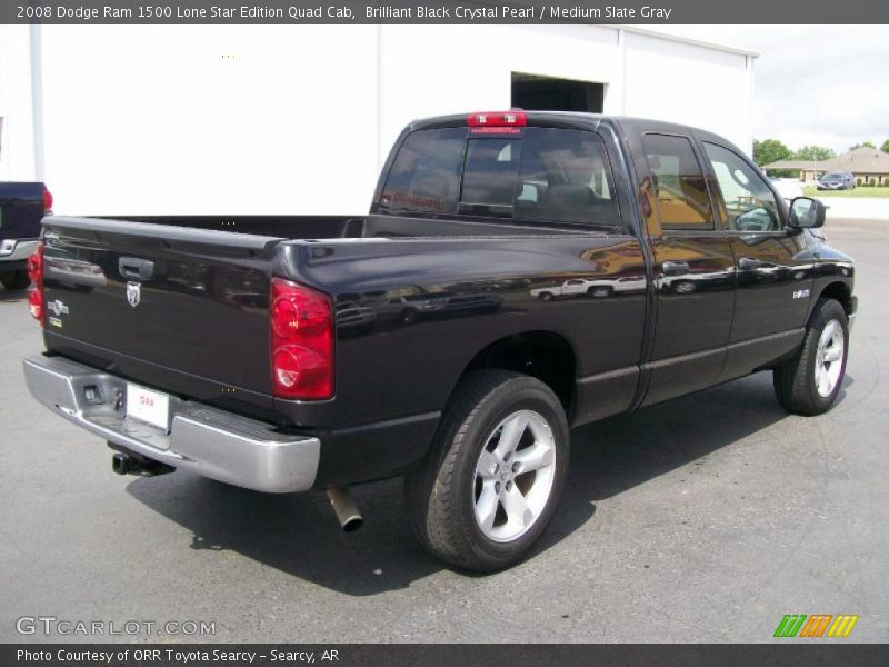 Brilliant Black Crystal Pearl / Medium Slate Gray 2008 Dodge Ram 1500 Lone Star Edition Quad Cab