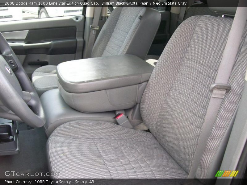 Brilliant Black Crystal Pearl / Medium Slate Gray 2008 Dodge Ram 1500 Lone Star Edition Quad Cab