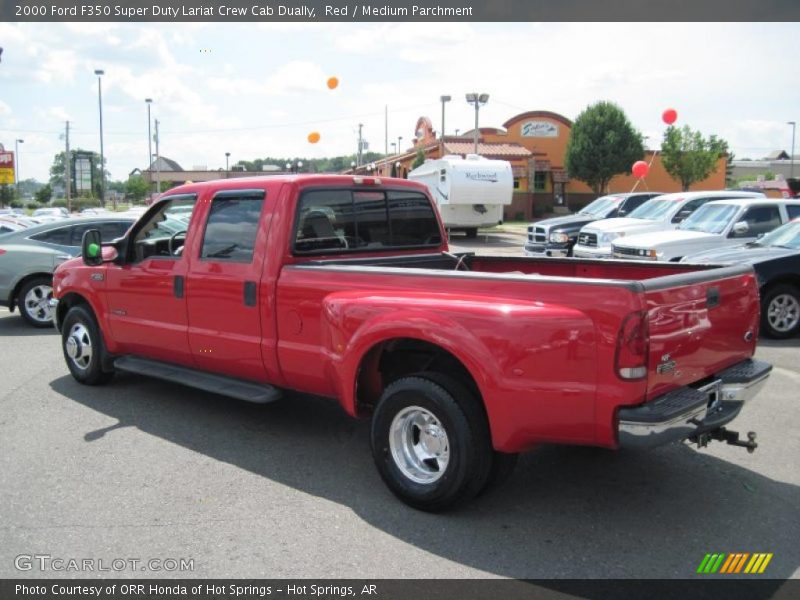 Red / Medium Parchment 2000 Ford F350 Super Duty Lariat Crew Cab Dually