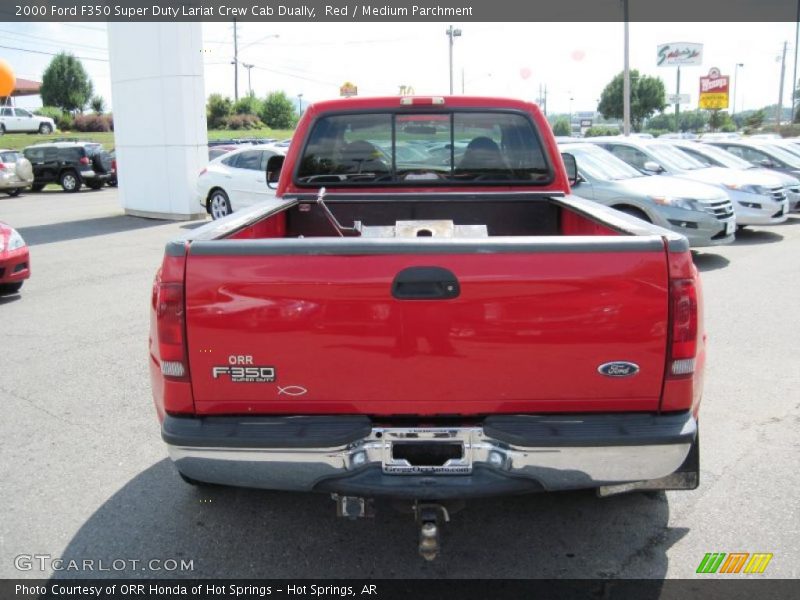 Red / Medium Parchment 2000 Ford F350 Super Duty Lariat Crew Cab Dually