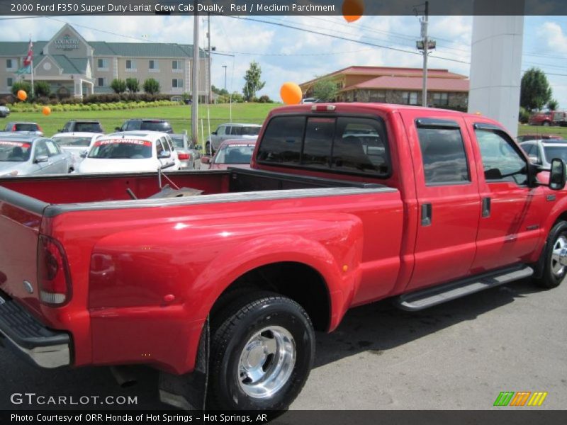 Red / Medium Parchment 2000 Ford F350 Super Duty Lariat Crew Cab Dually