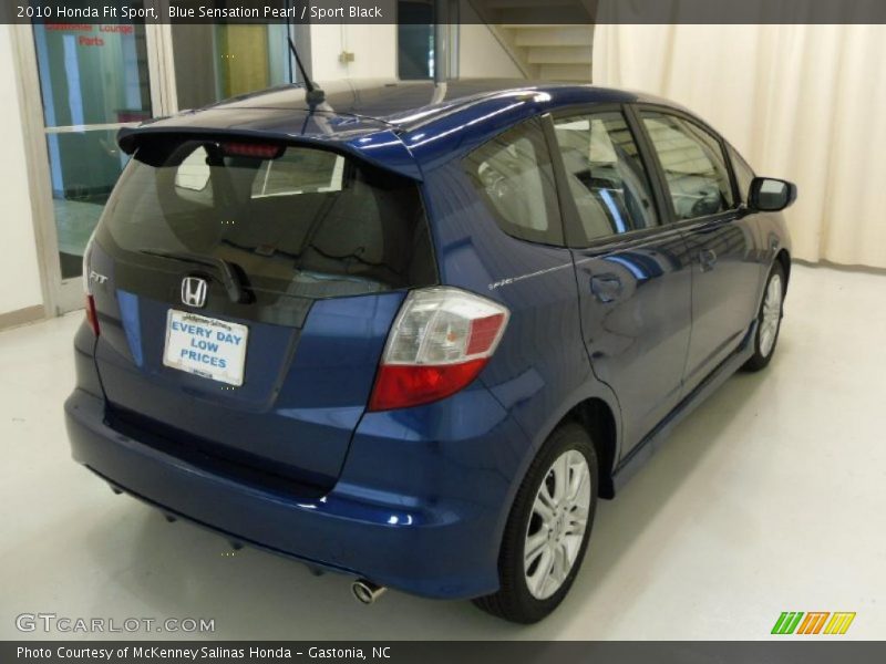 Blue Sensation Pearl / Sport Black 2010 Honda Fit Sport