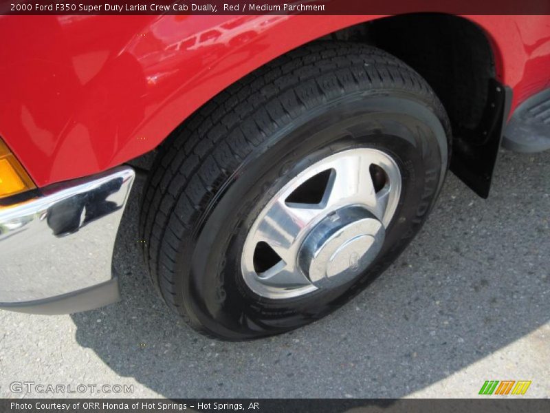 Red / Medium Parchment 2000 Ford F350 Super Duty Lariat Crew Cab Dually