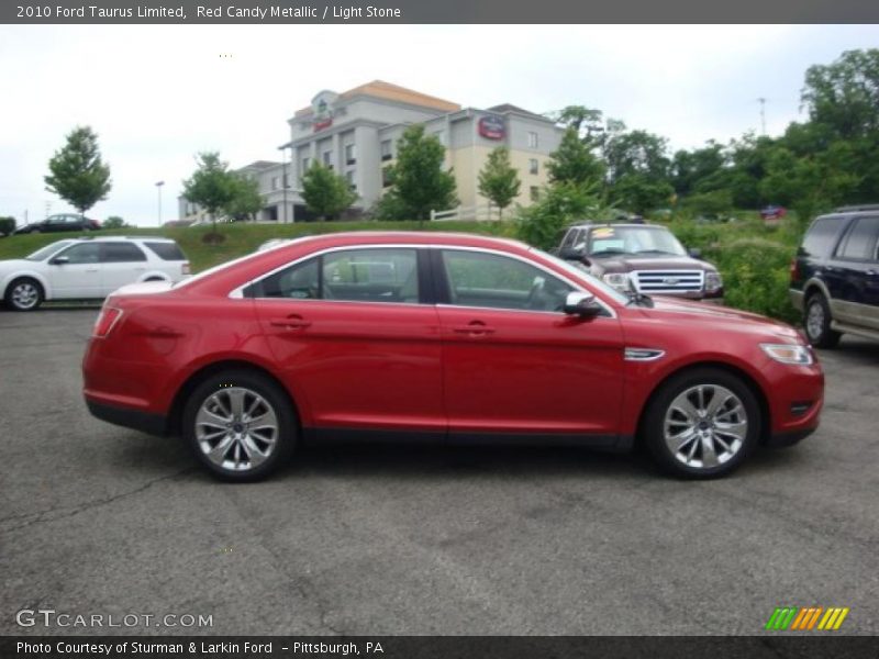 Red Candy Metallic / Light Stone 2010 Ford Taurus Limited