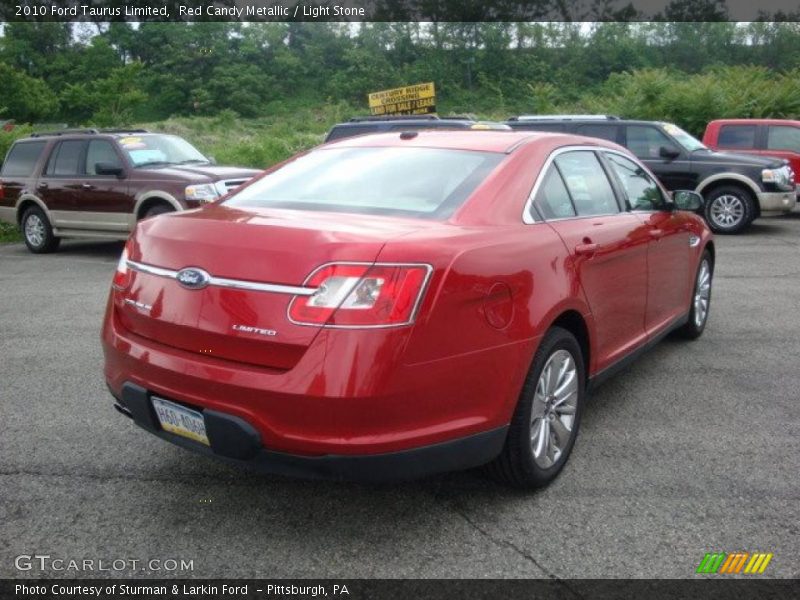 Red Candy Metallic / Light Stone 2010 Ford Taurus Limited