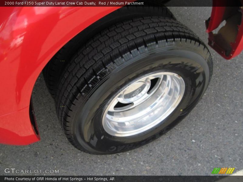 Red / Medium Parchment 2000 Ford F350 Super Duty Lariat Crew Cab Dually
