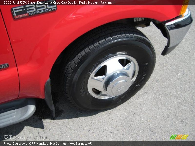 Red / Medium Parchment 2000 Ford F350 Super Duty Lariat Crew Cab Dually