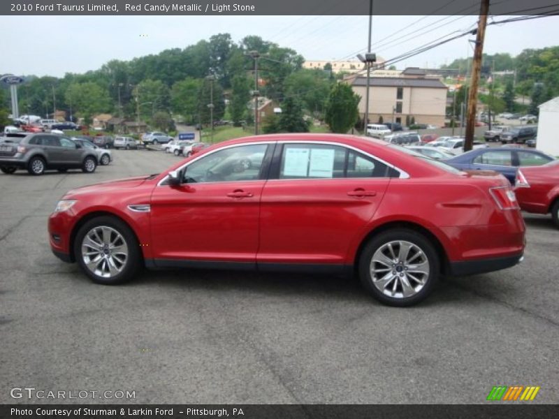 Red Candy Metallic / Light Stone 2010 Ford Taurus Limited