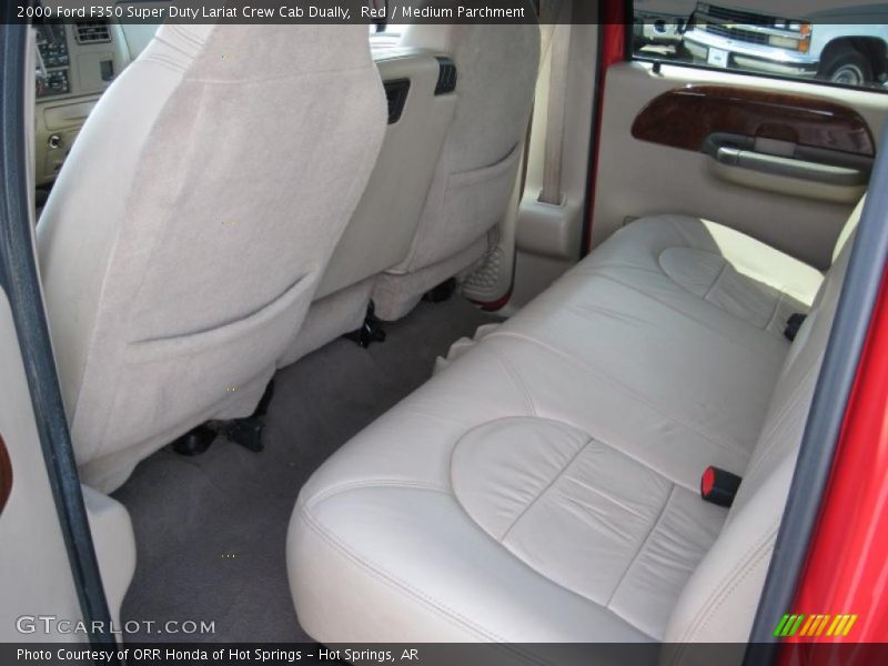 Red / Medium Parchment 2000 Ford F350 Super Duty Lariat Crew Cab Dually