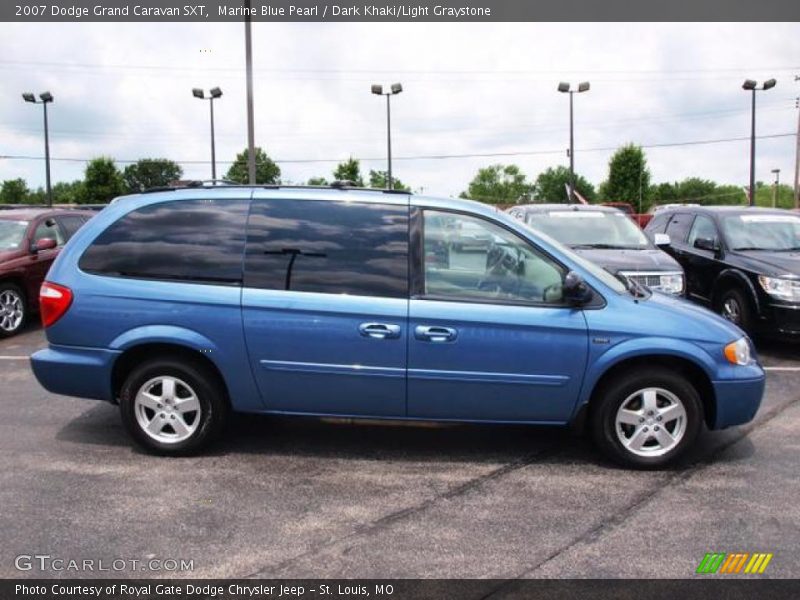 Marine Blue Pearl / Dark Khaki/Light Graystone 2007 Dodge Grand Caravan SXT