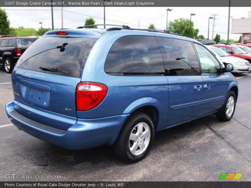 Marine Blue Pearl / Dark Khaki/Light Graystone 2007 Dodge Grand Caravan SXT