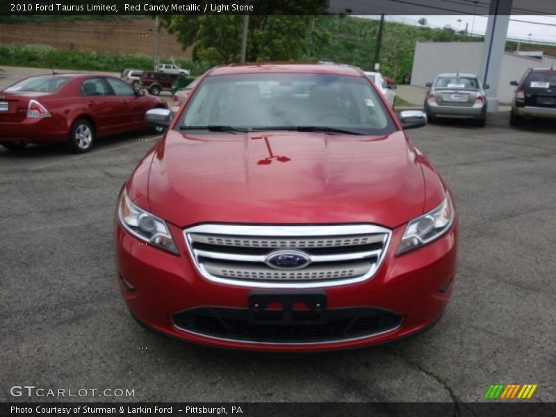 Red Candy Metallic / Light Stone 2010 Ford Taurus Limited