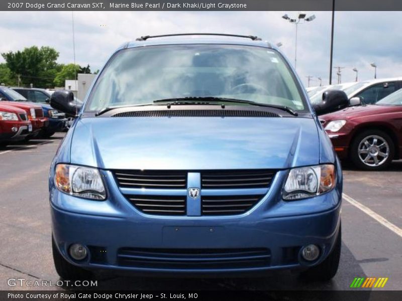 Marine Blue Pearl / Dark Khaki/Light Graystone 2007 Dodge Grand Caravan SXT