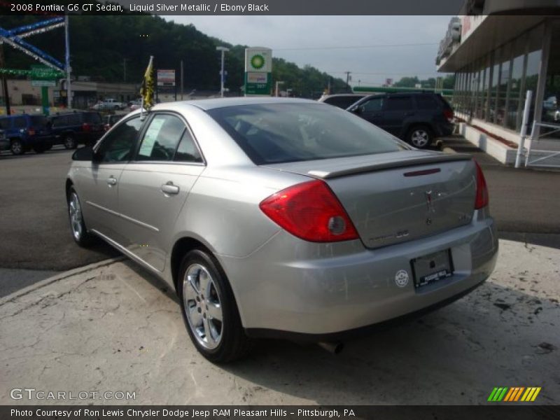 Liquid Silver Metallic / Ebony Black 2008 Pontiac G6 GT Sedan