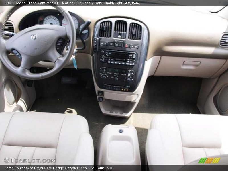 Marine Blue Pearl / Dark Khaki/Light Graystone 2007 Dodge Grand Caravan SXT