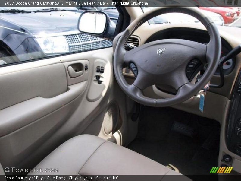 Marine Blue Pearl / Dark Khaki/Light Graystone 2007 Dodge Grand Caravan SXT