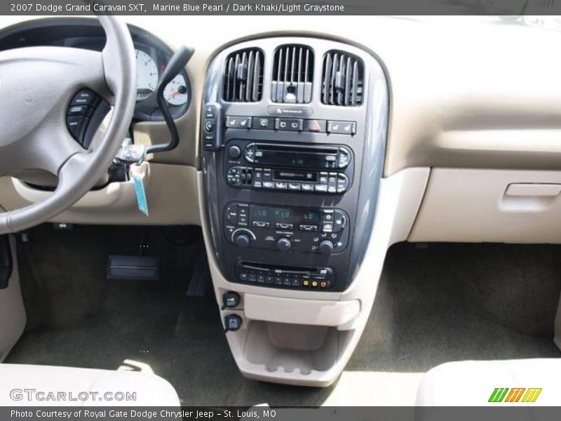 Marine Blue Pearl / Dark Khaki/Light Graystone 2007 Dodge Grand Caravan SXT