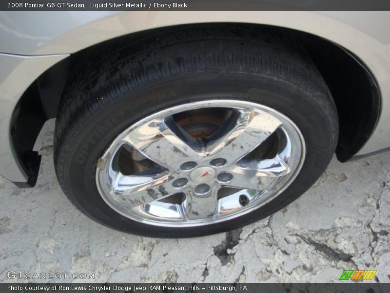Liquid Silver Metallic / Ebony Black 2008 Pontiac G6 GT Sedan