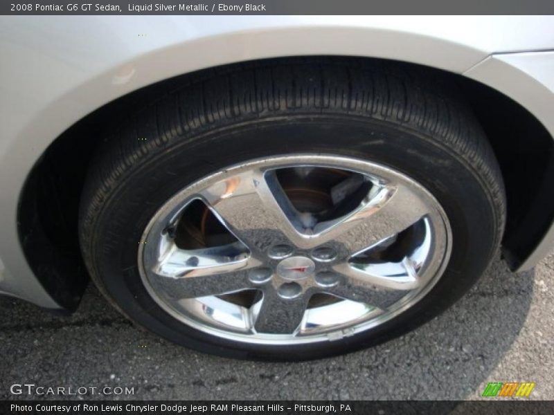 Liquid Silver Metallic / Ebony Black 2008 Pontiac G6 GT Sedan