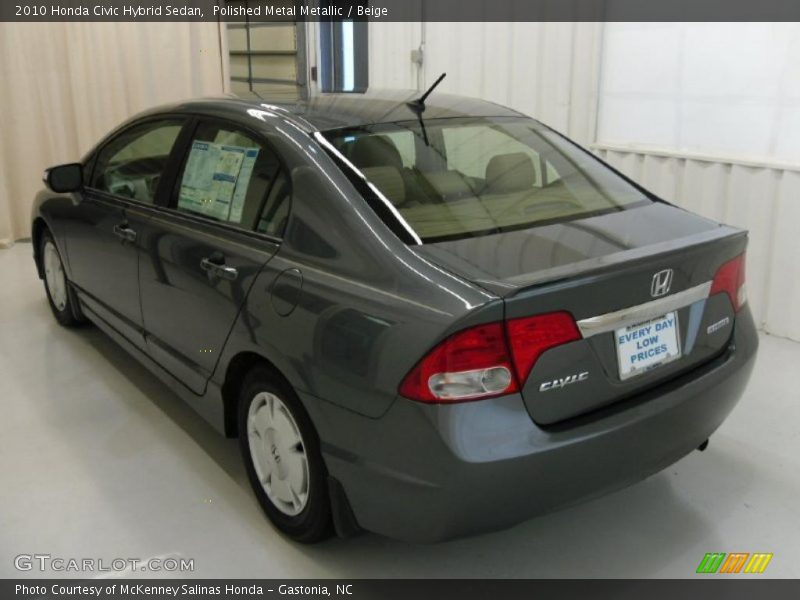 Polished Metal Metallic / Beige 2010 Honda Civic Hybrid Sedan
