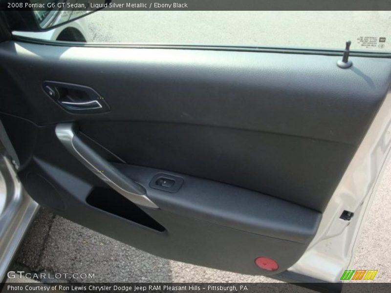 Liquid Silver Metallic / Ebony Black 2008 Pontiac G6 GT Sedan
