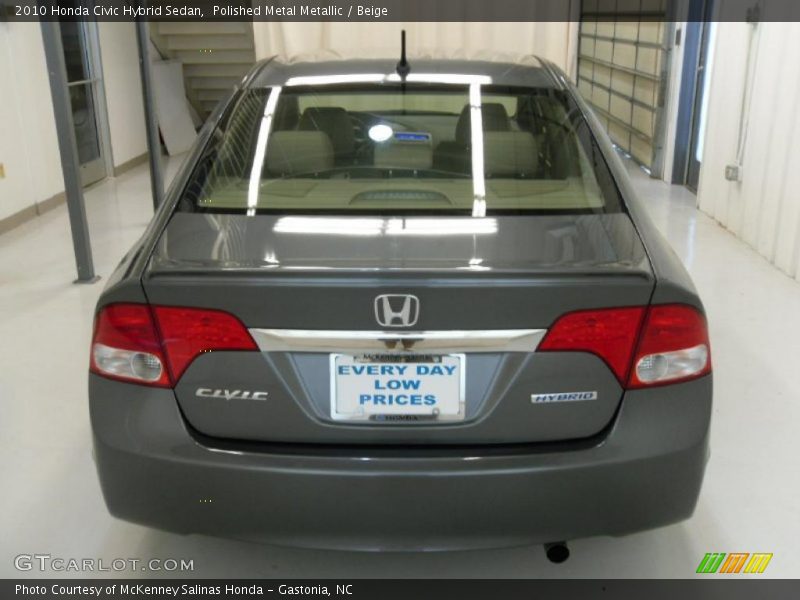 Polished Metal Metallic / Beige 2010 Honda Civic Hybrid Sedan