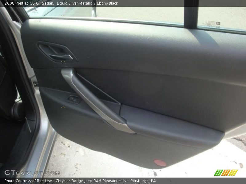 Liquid Silver Metallic / Ebony Black 2008 Pontiac G6 GT Sedan