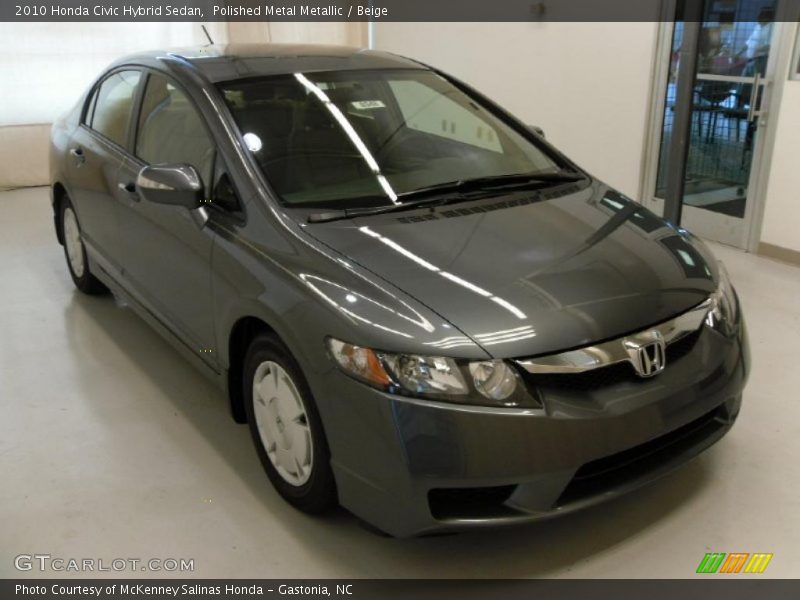 Polished Metal Metallic / Beige 2010 Honda Civic Hybrid Sedan