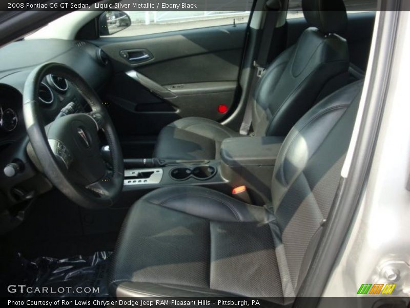 Liquid Silver Metallic / Ebony Black 2008 Pontiac G6 GT Sedan