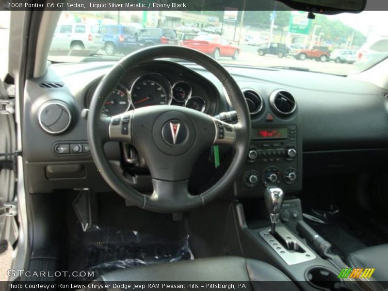 Liquid Silver Metallic / Ebony Black 2008 Pontiac G6 GT Sedan