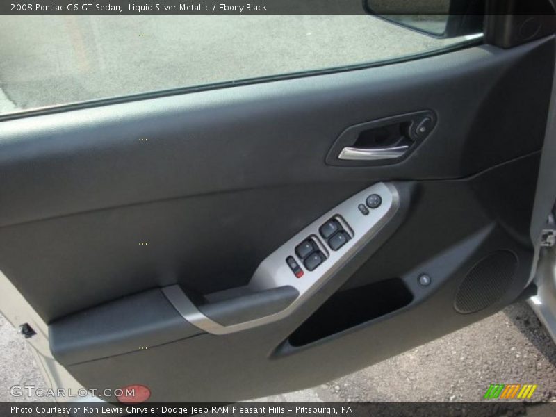 Liquid Silver Metallic / Ebony Black 2008 Pontiac G6 GT Sedan