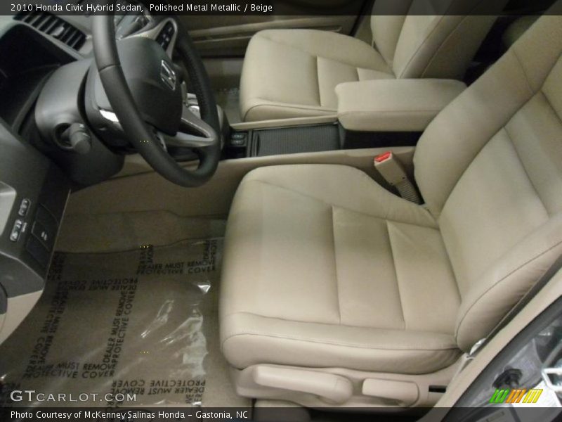 Polished Metal Metallic / Beige 2010 Honda Civic Hybrid Sedan
